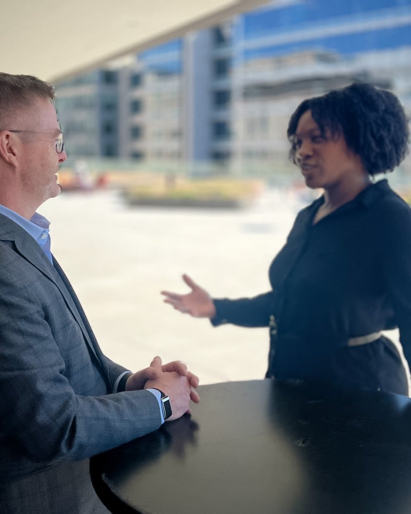 Christina coaching a client